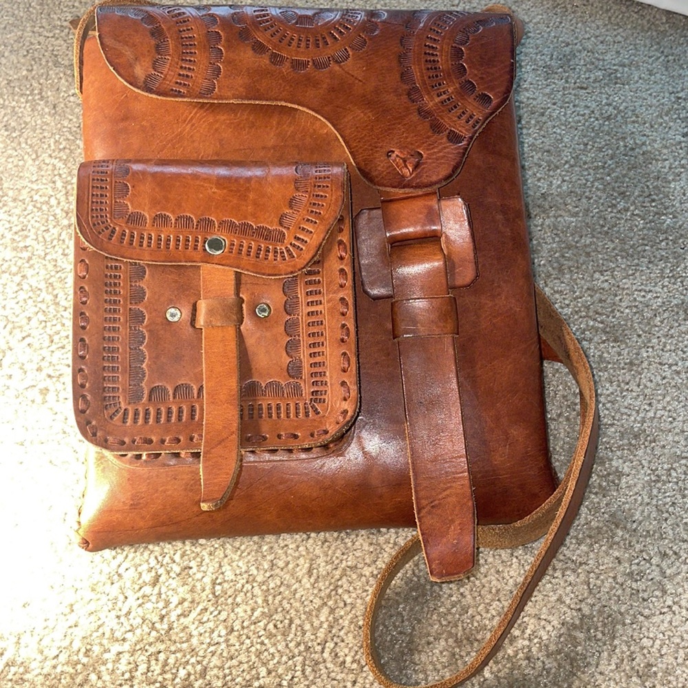UNISEX Genuine leather hand tied bag